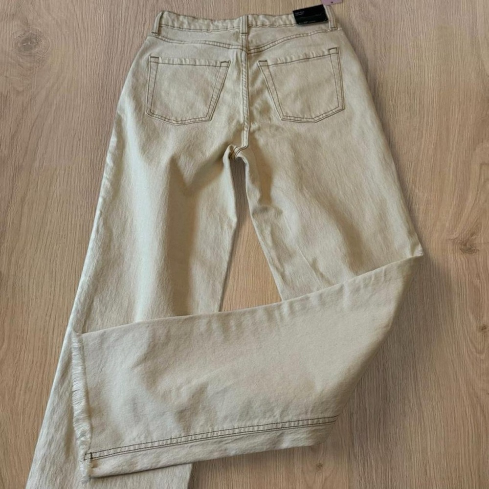 Wild Fable Cream High Rise Straight Jeans - Picture 3 of 5